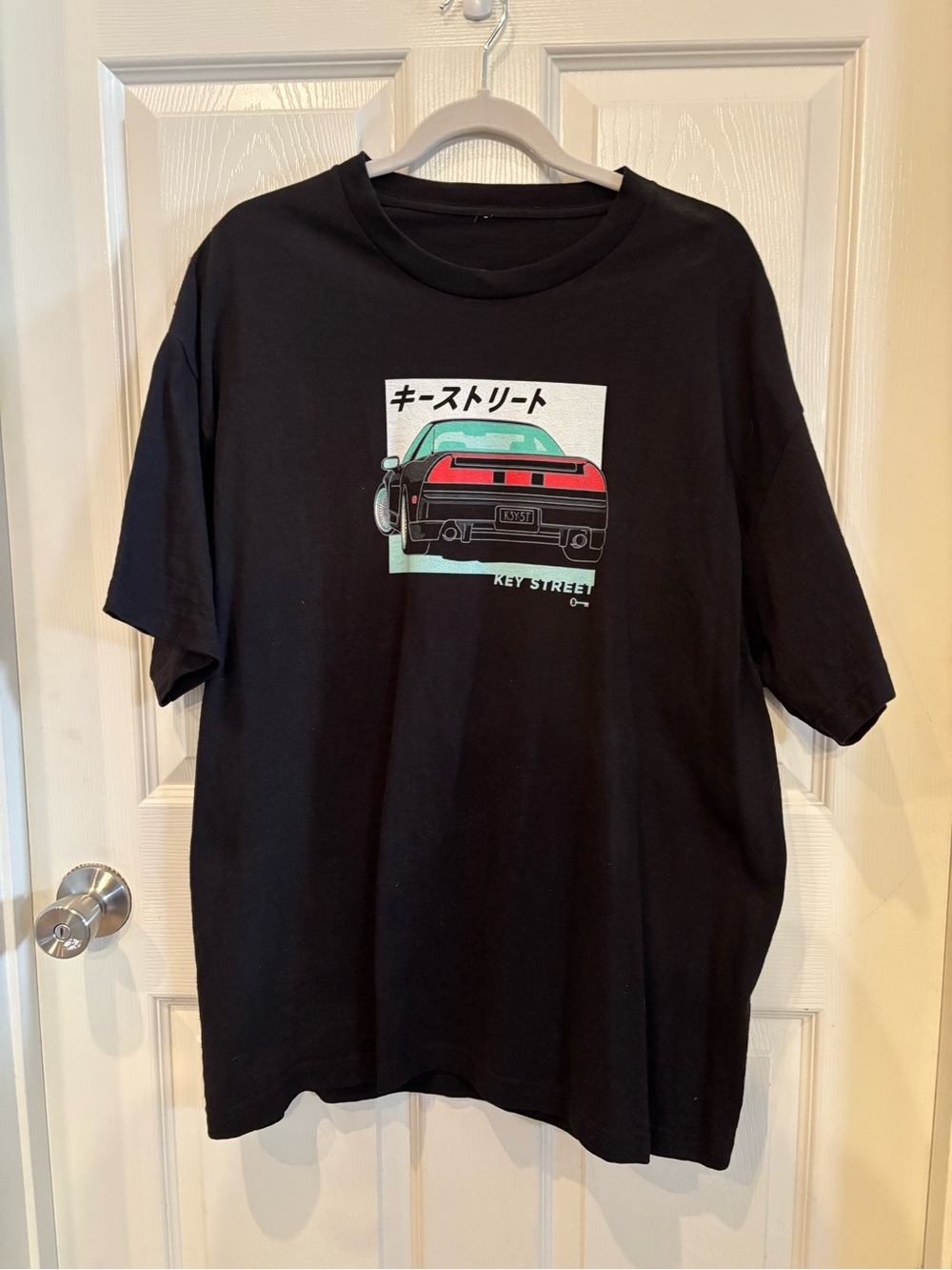 Key Street Graphic Tee with Retro Car Motif